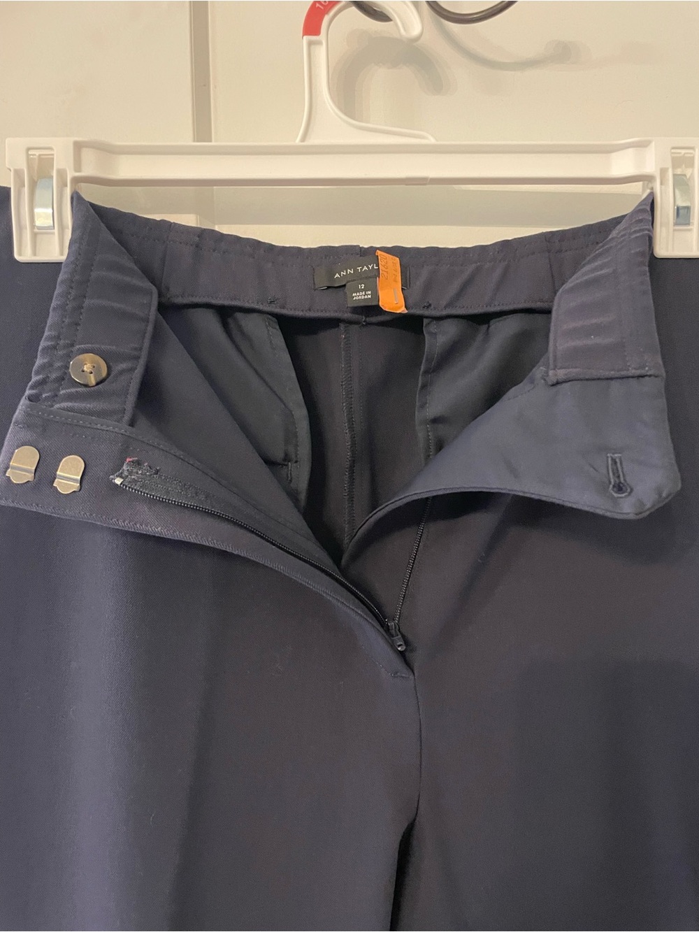 Ann Taylor Navy Ankle Flare Pant - Picture 5 of 6
